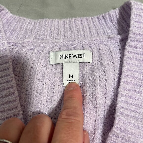 Nine West Purple Sweater Size M - Picture 2 of 5